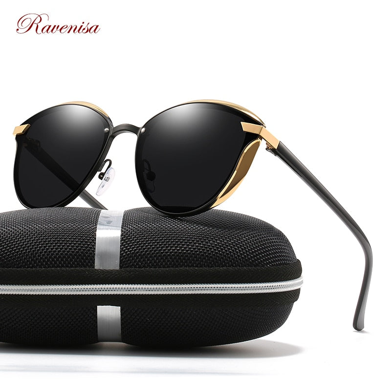 Ravenisa Luxury Polarized Sunglasses Women Round Sun glassess Ladies lunette de soleil femme
