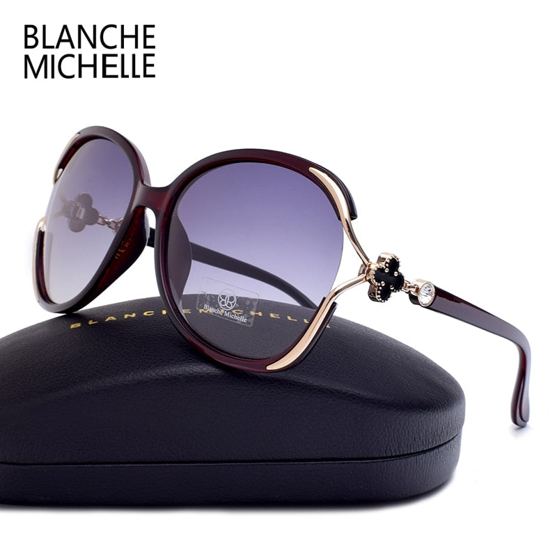 Oversized Polarized Sunglasses Women UV400 Gradient Lens Luxury Sun Glasses Vintage Ladies Sunglass Woman 2020 очки With Box