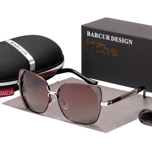 BARCUR Female Sunglasses Women Brand Designer Polarized Sunglasses Summer Lens Sun Glasses for Women Shades